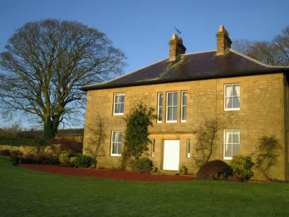 a winter picture of Cornhills Farmhouse.